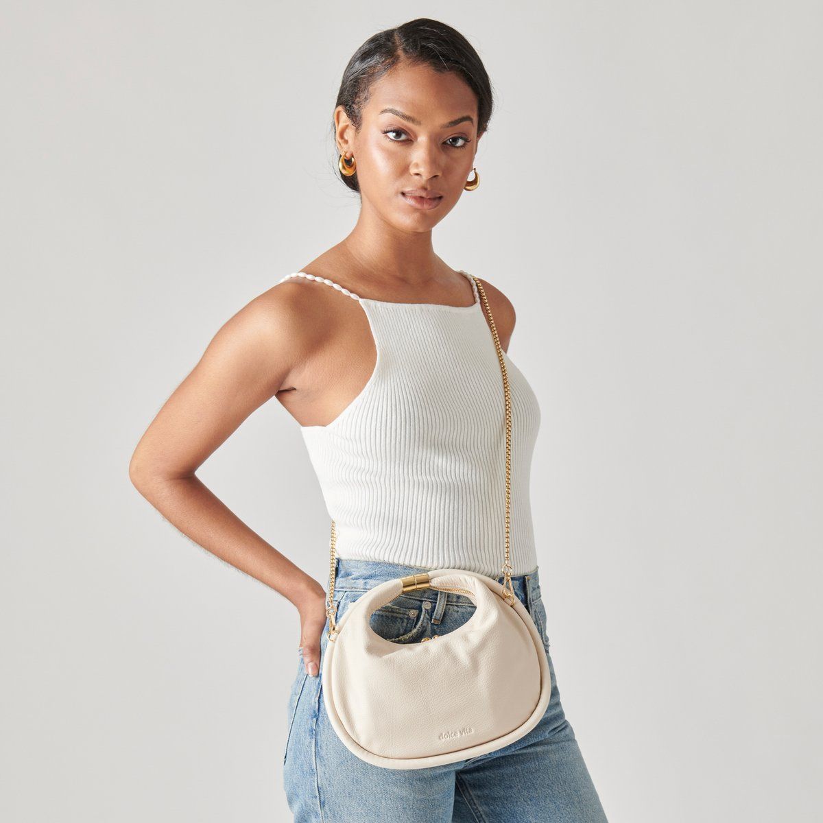 KEENA CROSSBODY IVORY LEATHER sold by Dolce Vita product image thumbnail 9