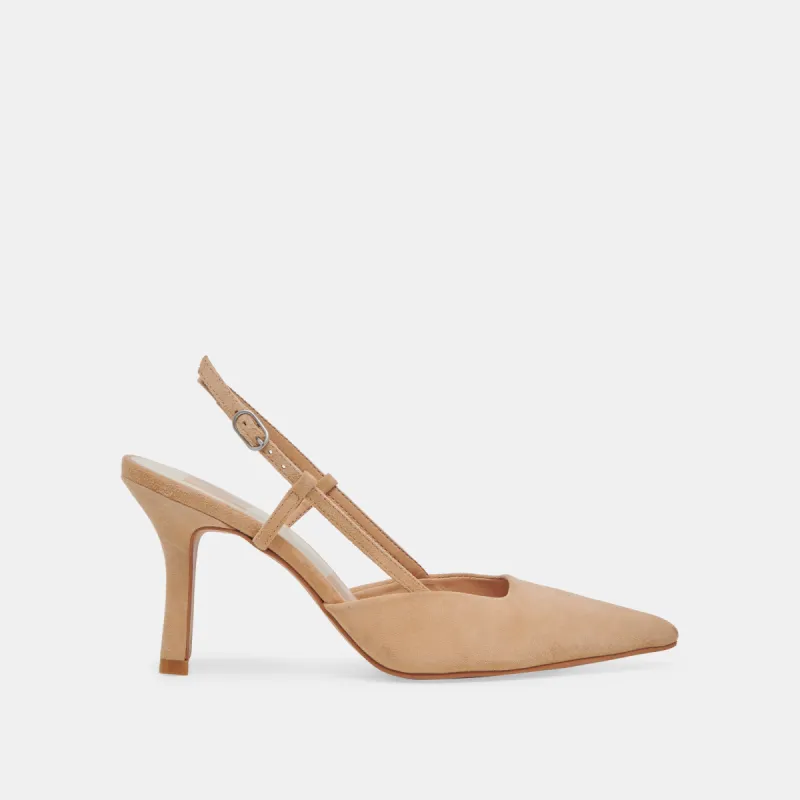 KIM HEELS TAN SUEDE sold by Dolce Vita