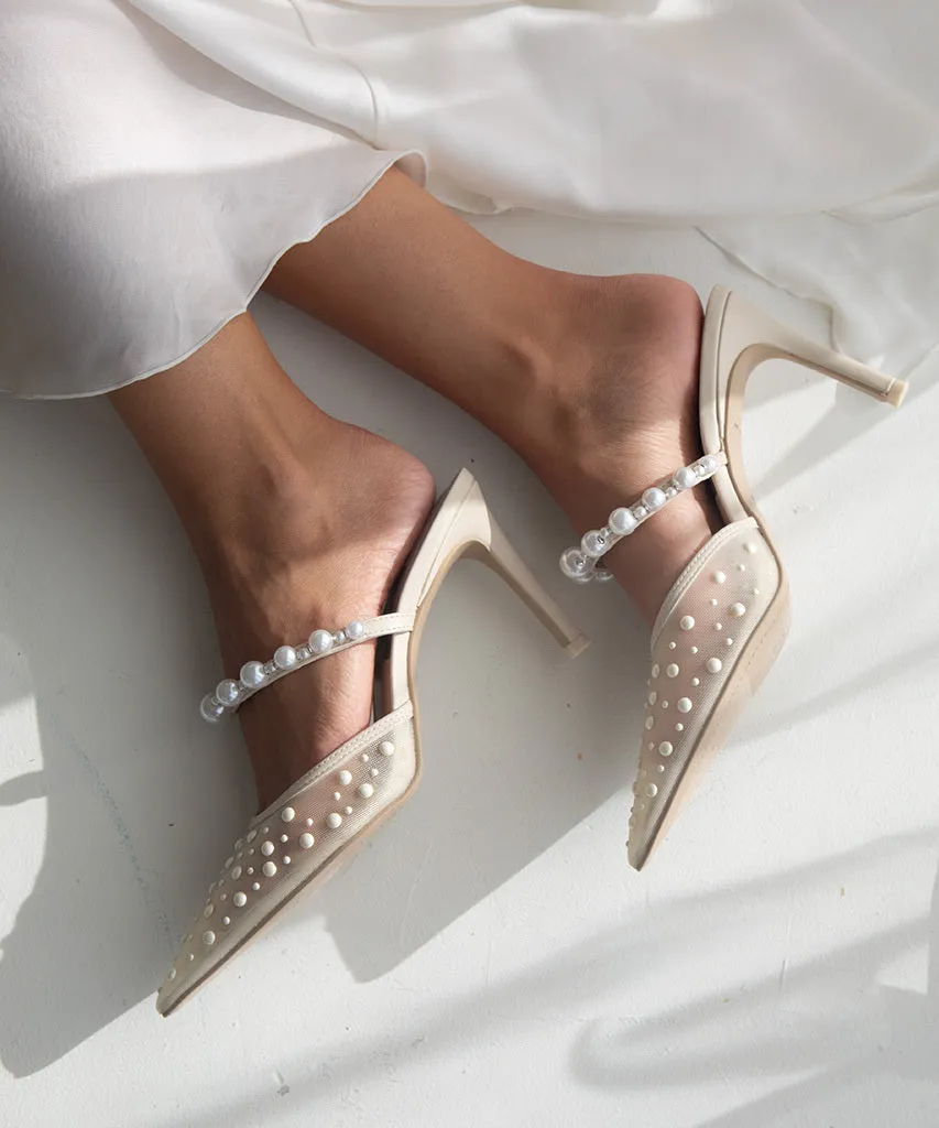 KATIK PEARL HEELS IVORY MESH sold by Dolce Vita product image thumbnail 2