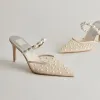 KATIK PEARL HEELS IVORY MESH sold by Dolce Vita