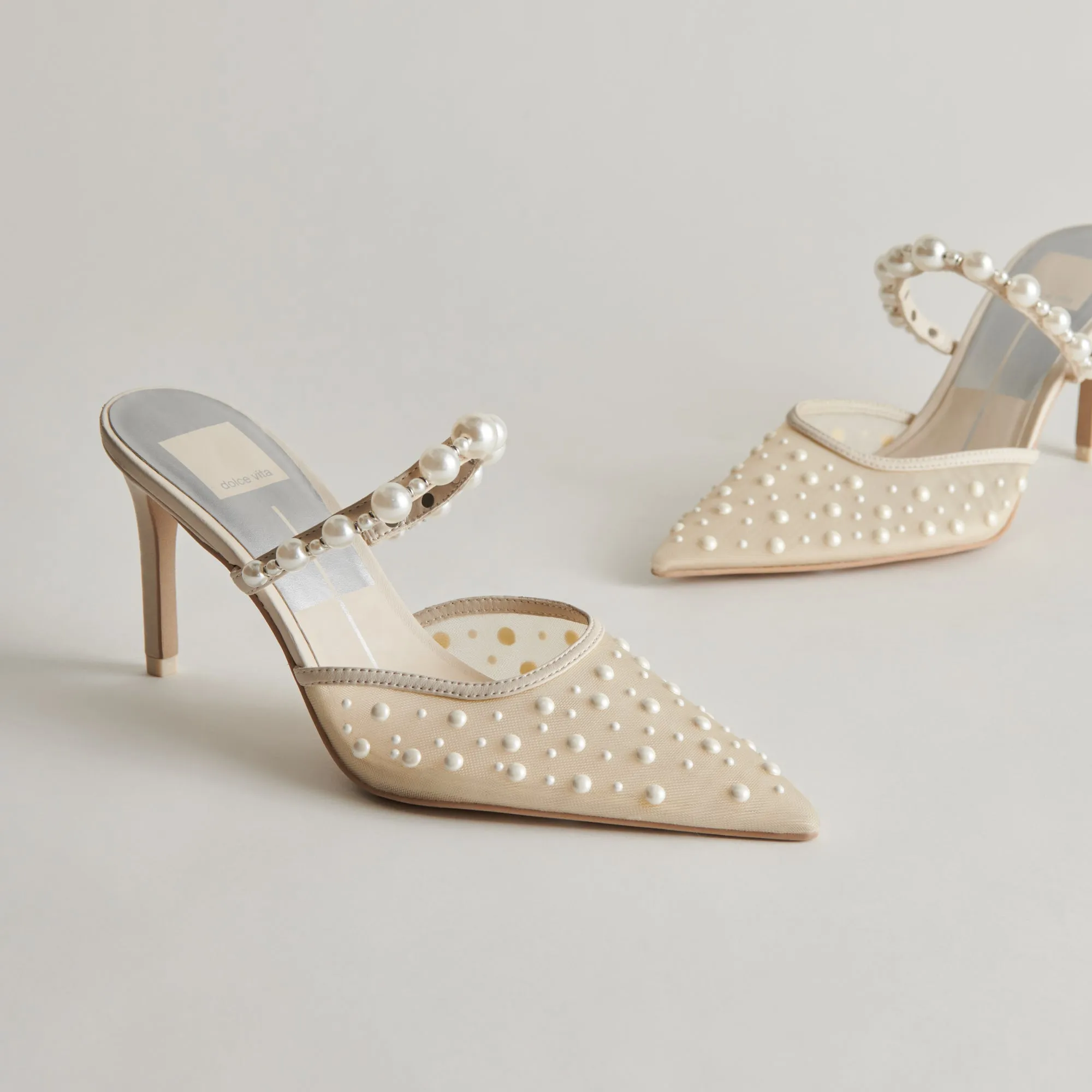 KATIK PEARL HEELS IVORY MESH sold by Dolce Vita product image thumbnail 5