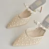 KATIK PEARL HEELS IVORY MESH sold by Dolce Vita