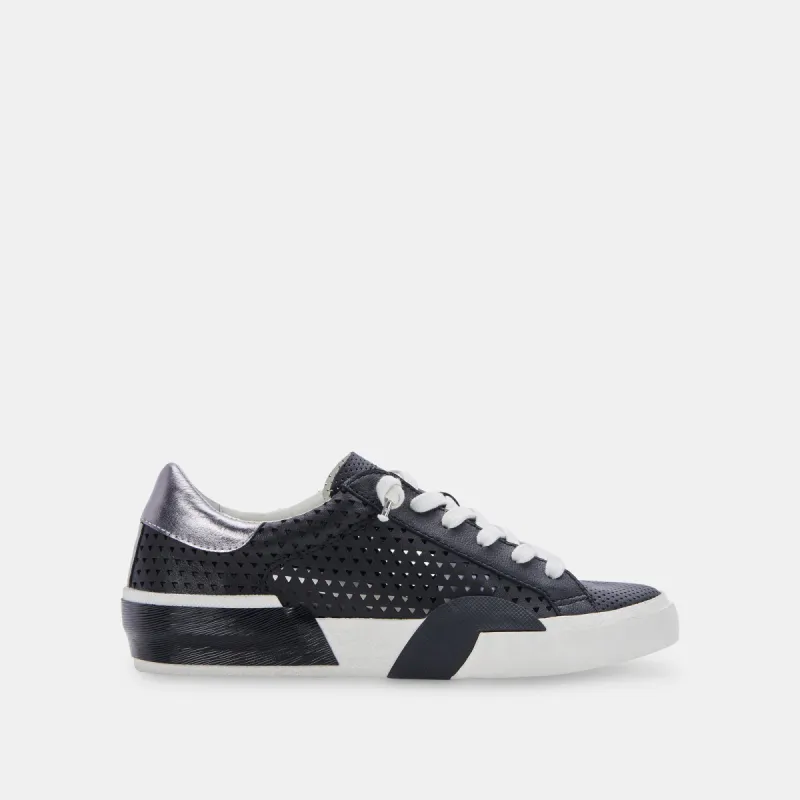 ZINA PERFORATED SNEAKERS BLACK PERFORATED LEATHER sold by Dolce Vita