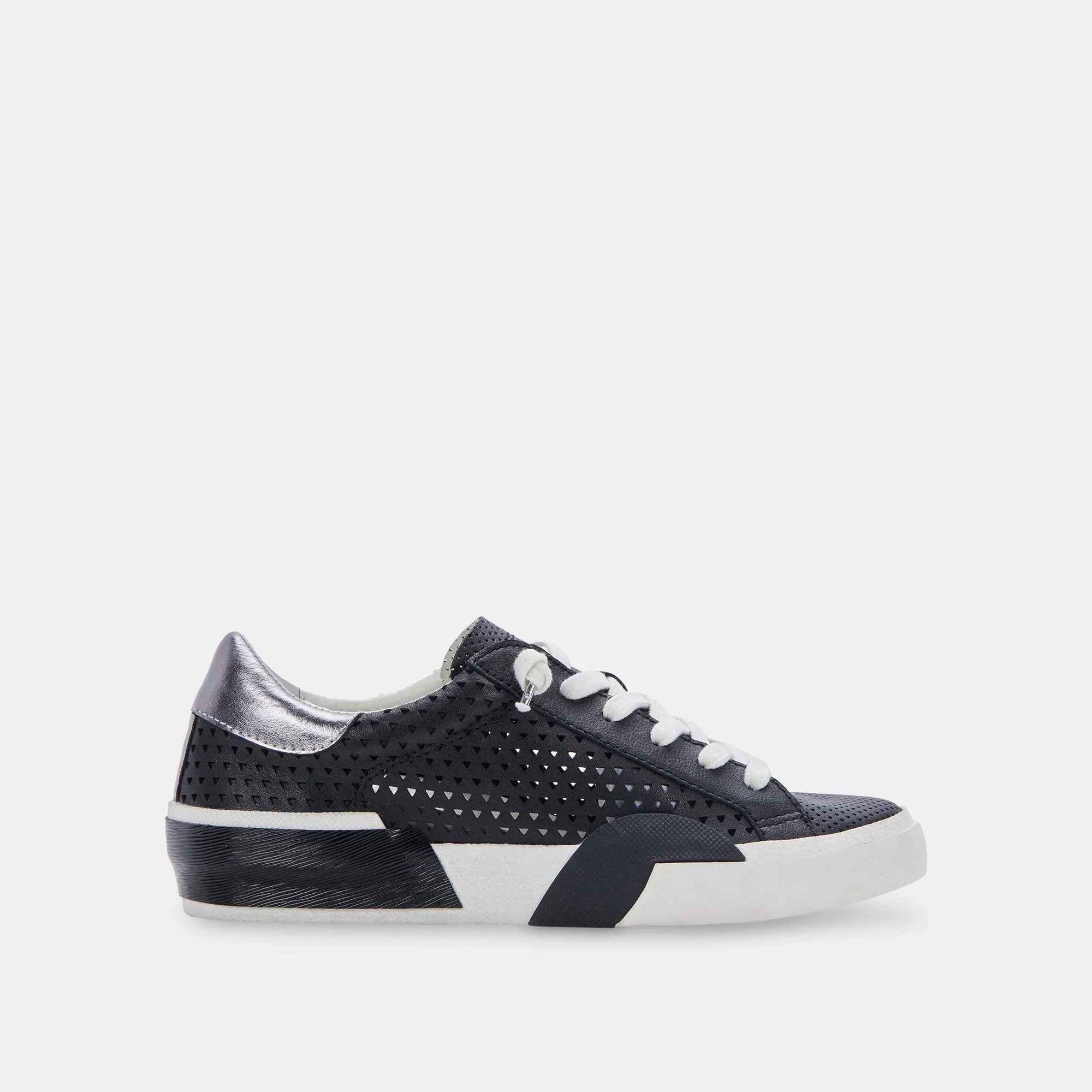 ZINA PERFORATED SNEAKERS BLACK PERFORATED LEATHER sold by Dolce Vita