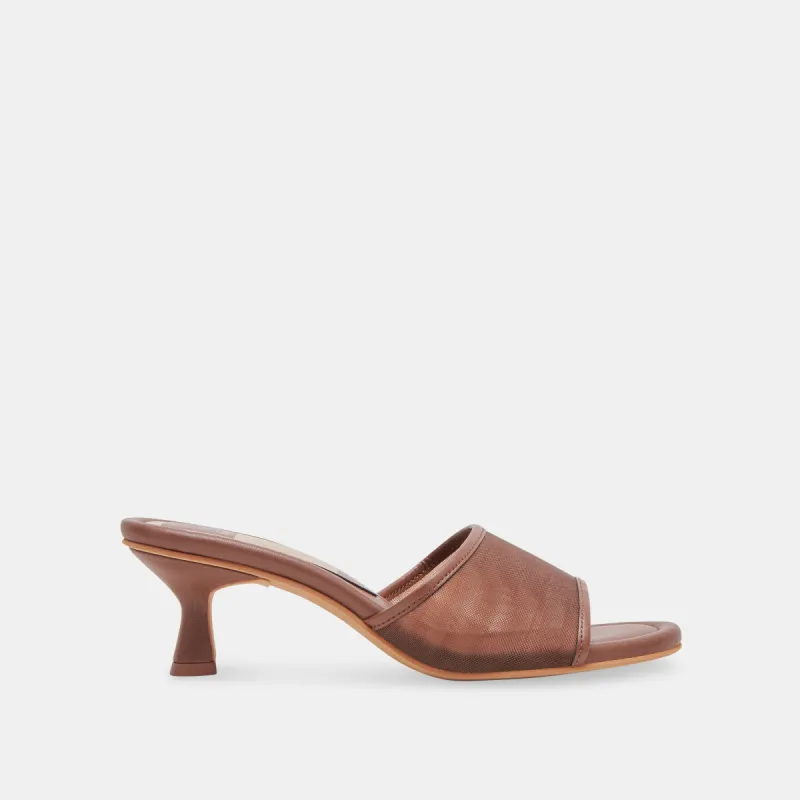 MEEZA HEELS ESPRESSO MESH sold by Dolce Vita