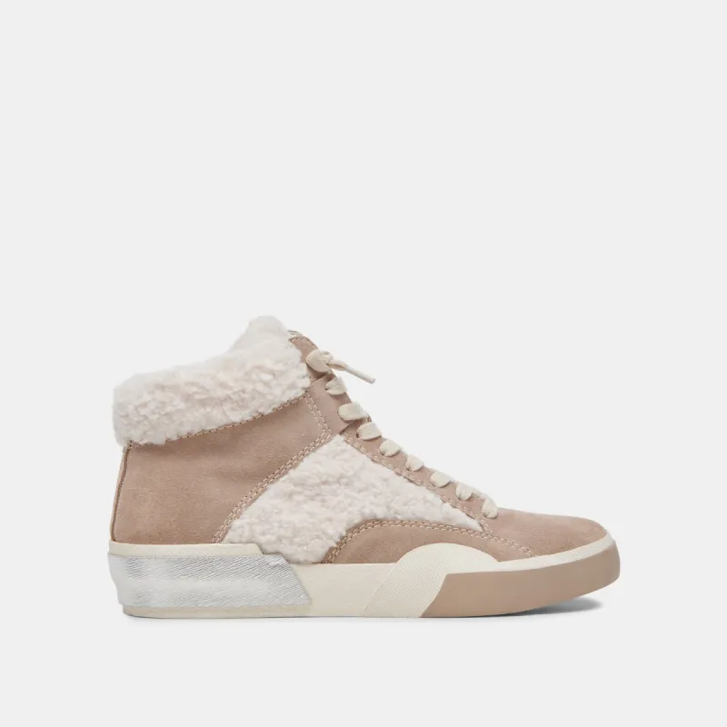 ZILVIA PLUSH SNEAKERS TAUPE MULTI SUEDE sold by Dolce Vita