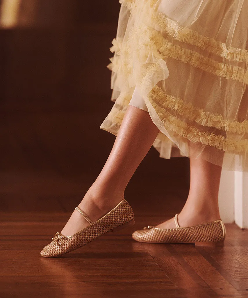 CARIN RAFFIA BALLET FLATS GOLD RAFFIA sold by Dolce Vita product image thumbnail 2