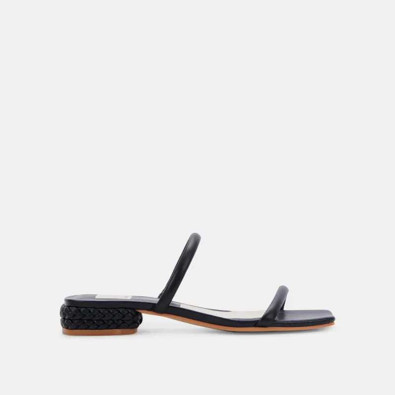 HELNA SANDALS BLACK LEATHER sold by Dolce Vita