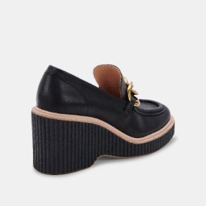 BRENAN WEDGES BLACK LEATHER sold by Dolce Vita