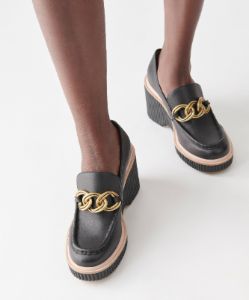 BRENAN WEDGES BLACK LEATHER sold by Dolce Vita