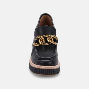 BRENAN WEDGES BLACK LEATHER sold by Dolce Vita