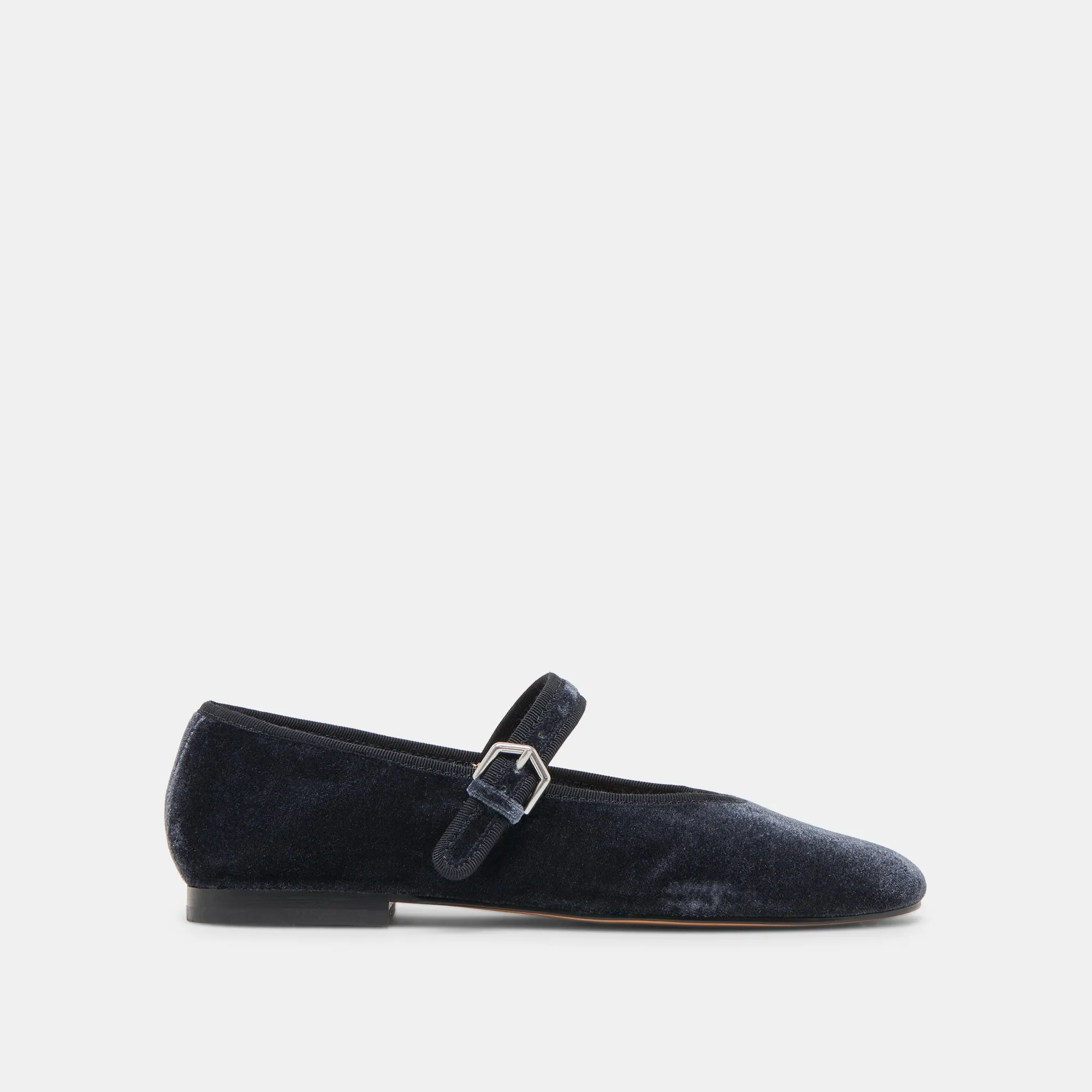 ROSLYN BALLET FLATS DUSTY BLUE VELVET sold by Dolce Vita