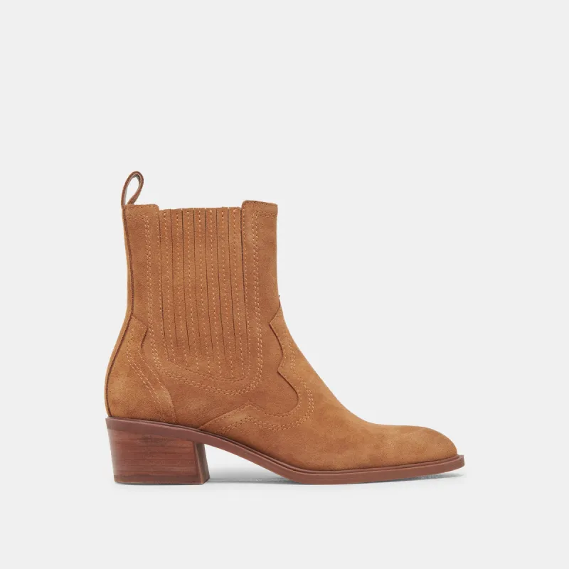 BRYLEE H2O WIDE BOOTIES BROWN SUEDE sold by Dolce Vita