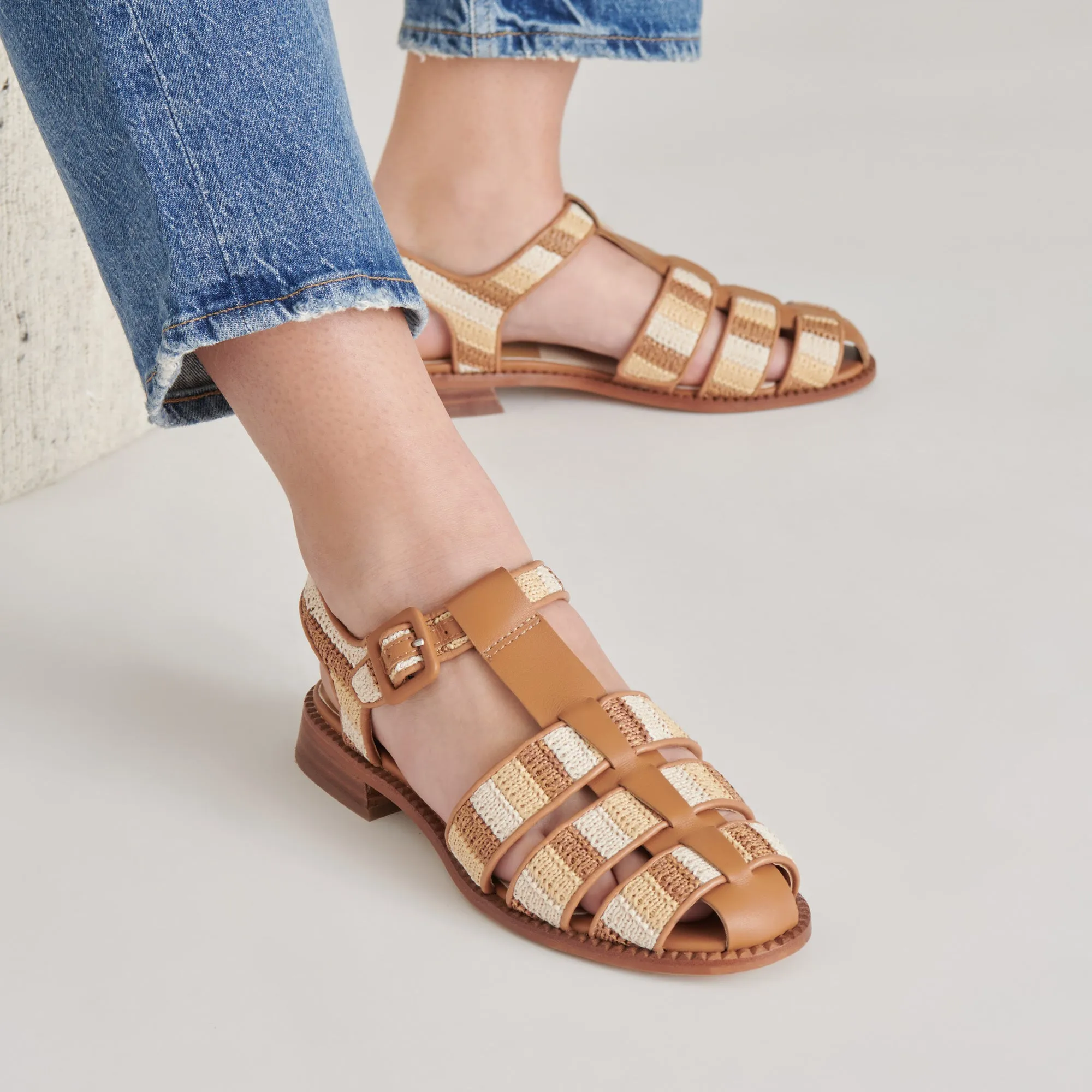 HOLIS SANDALS TAN MULTI RAFFIA sold by Dolce Vita product image thumbnail 2