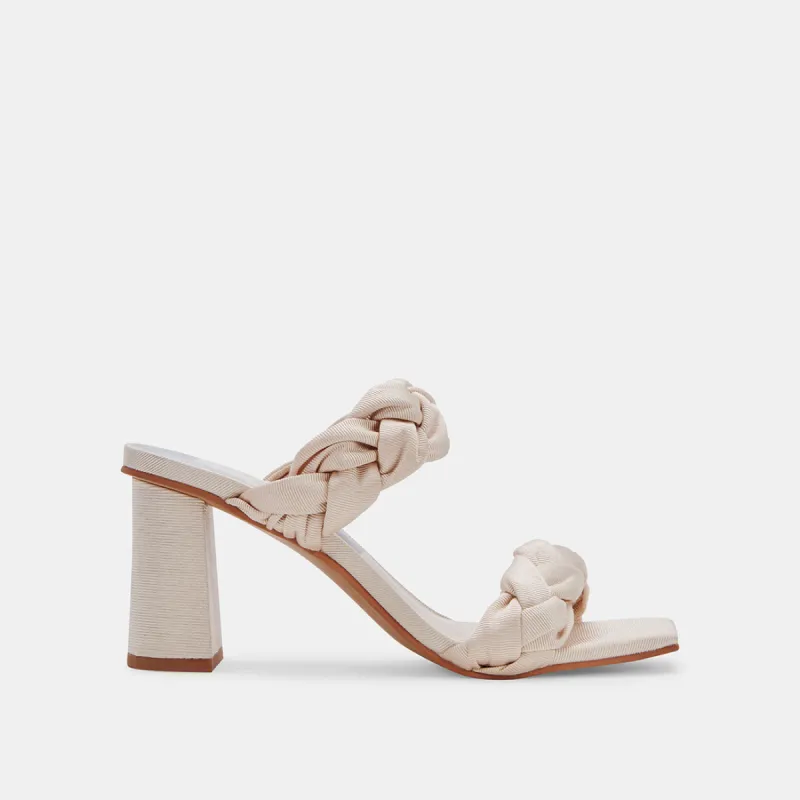 PHEBY HEELS BEIGE SILK sold by Dolce Vita