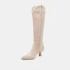 ARIANA WIDE CALF BOOTS TAUPE SUEDE sold by Dolce Vita
