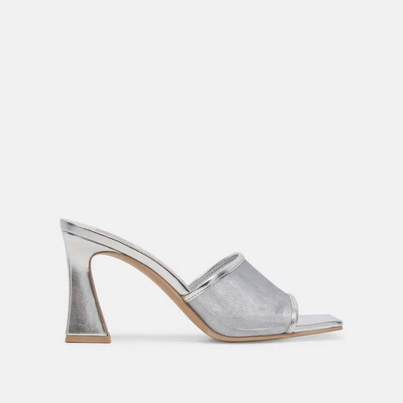 NARDA HEELS SILVER MESH sold by Dolce Vita