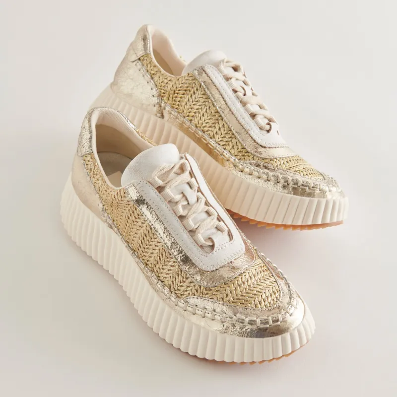DOLEN SNEAKERS GOLD KNIT - re:vita sold by Dolce Vita