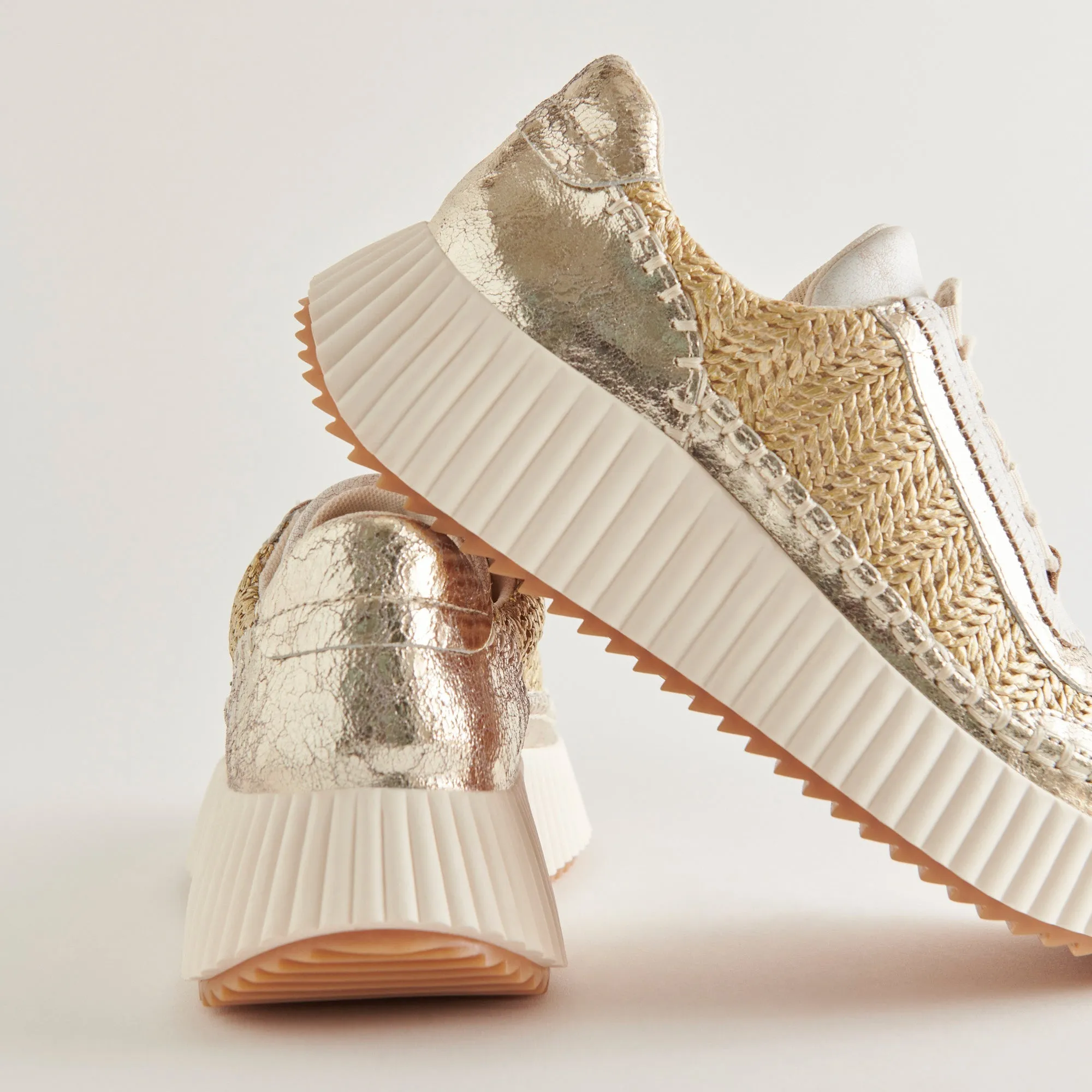 DOLEN SNEAKERS GOLD KNIT - re:vita sold by Dolce Vita product image thumbnail 3