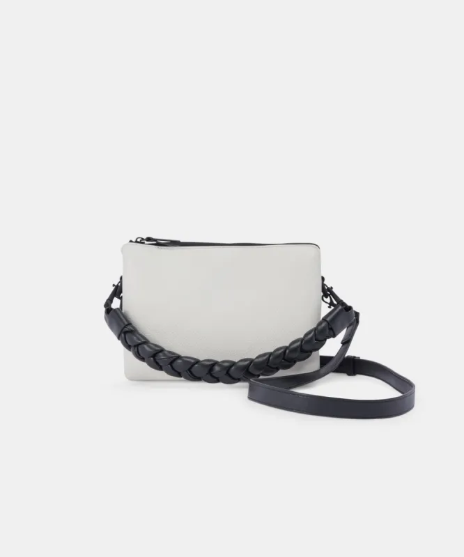 PEYTON CROSSBODY BAG BLACK IVORY LEATHER - re:vita sold by Dolce Vita