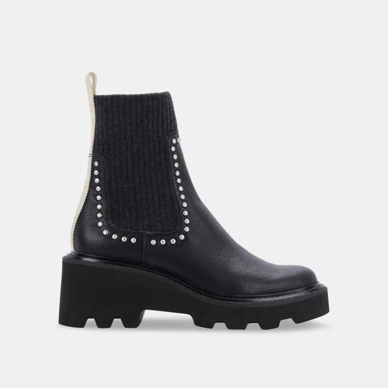 HOVEN STUD H2O BOOTS BLACK LEATHER sold by Dolce Vita
