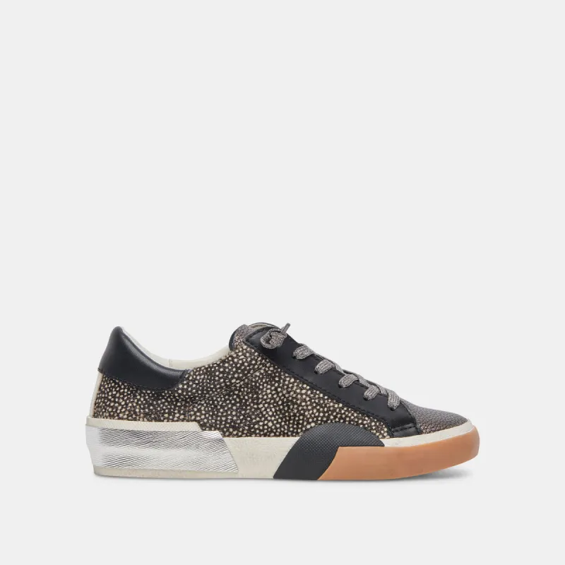 ZINA SNEAKERS BLACK SPOTTED CALF HAIR sold by Dolce Vita