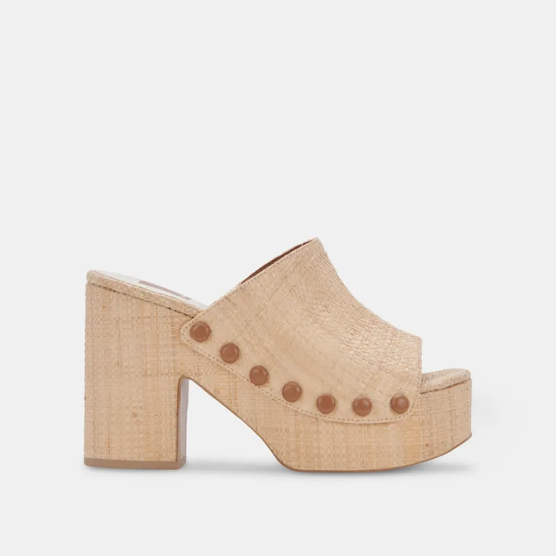 EMOL HEELS LT NATURAL RAFFIA sold by Dolce Vita