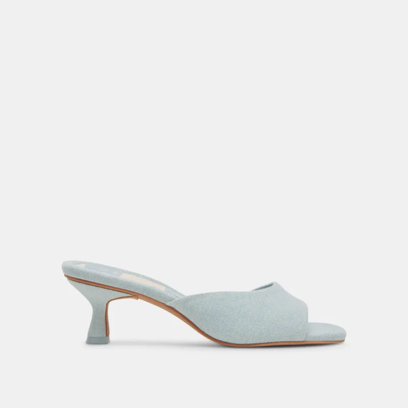MACOY HEELS LIGHT BLUE DENIM sold by Dolce Vita