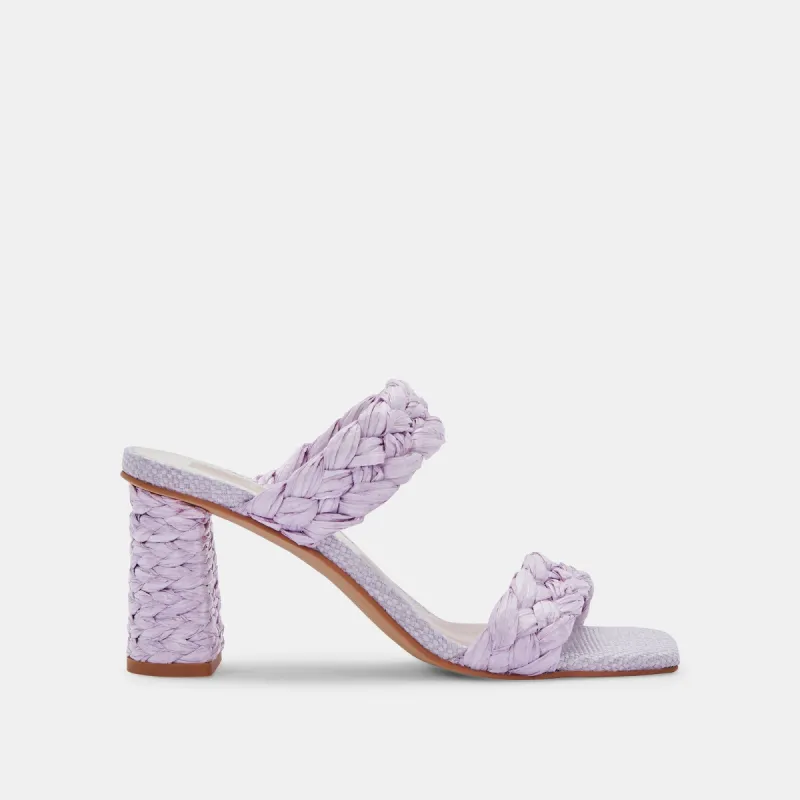 PAILY RAFFIA HEELS LILAC RAFFIA sold by Dolce Vita
