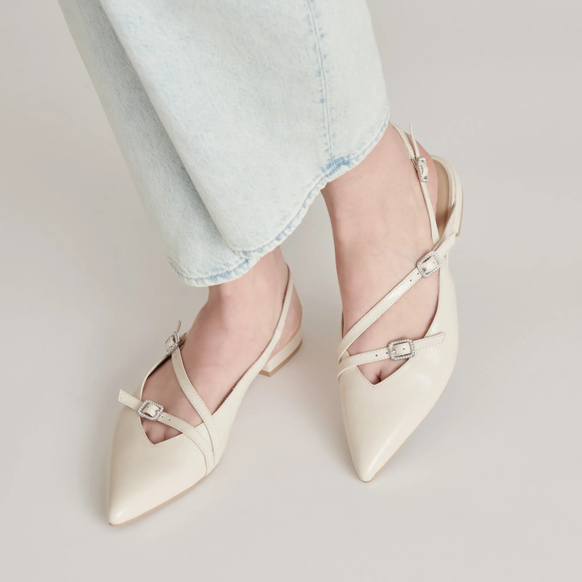 PAMLA PEARL FLATS IVORY CRINKLE PATENT sold by Dolce Vita product image thumbnail 3