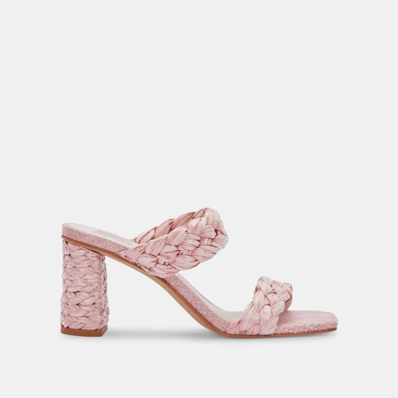 PAILY RAFFIA HEELS PINK RAFFIA sold by Dolce Vita