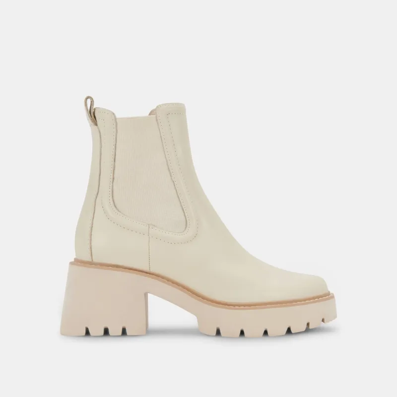 HAWK H2O BOOTIES IVORY LEATHER sold by Dolce Vita