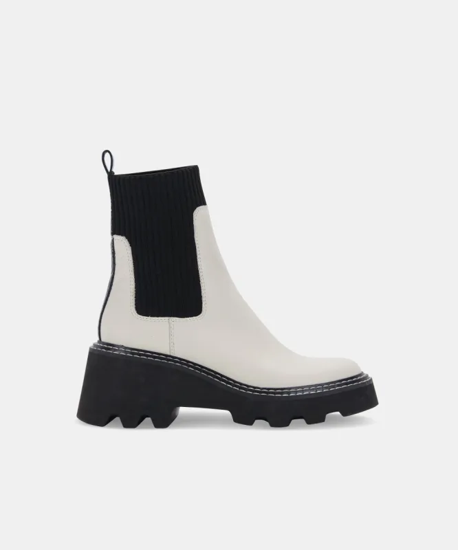 HOVEN BOOTS IVORY MULTI LEATHER sold by Dolce Vita