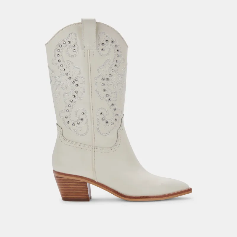 SULA BOOTS OFF WHITE LEATHER - re:vita sold by Dolce Vita