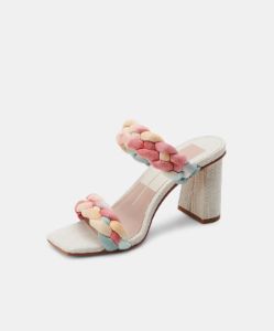 PAILY HEELS CORAL MULTI STELLA SUEDE sold by Dolce Vita