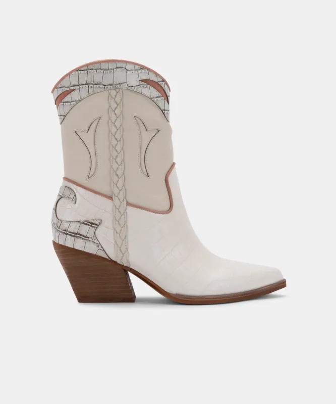 LORAL BOOTIES IVORY LEATHER re:vita sold by Dolce Vita