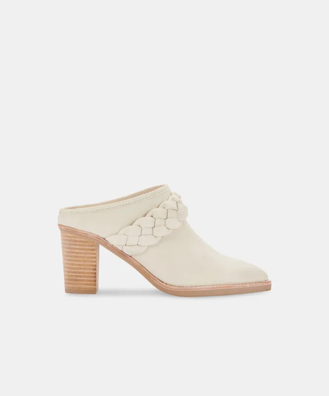 SERLA MULES IVORY NUBUCK sold by Dolce Vita