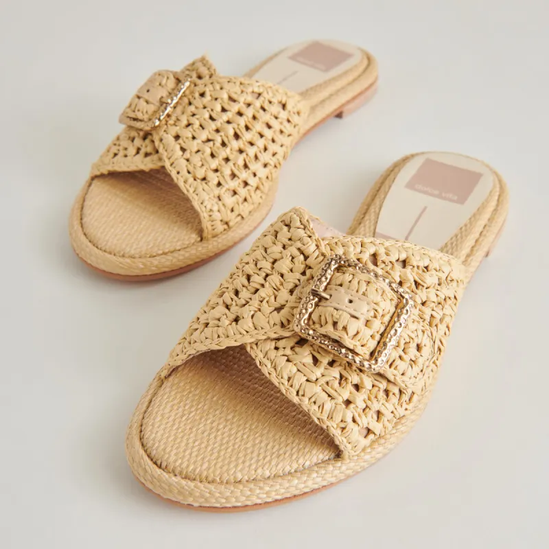 ALONZO SANDALS NATURAL RAFFIA sold by Dolce Vita