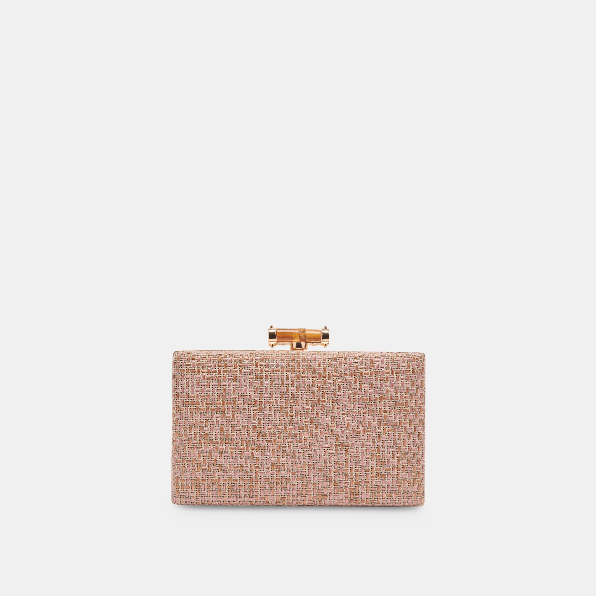 SANDY CLUTCH PINK WOVEN sold by Dolce Vita