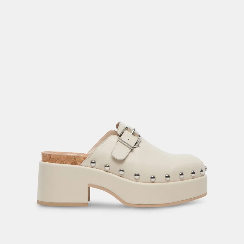 YEVAN CLOGS IVORY LEATHER sold by Dolce Vita