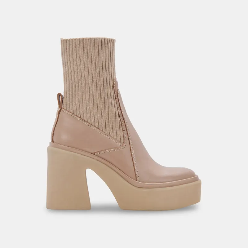 ODINA BOOTS TAUPE LEATHER sold by Dolce Vita