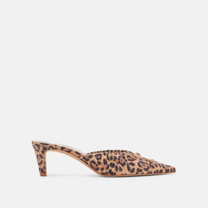 KAIRI MID HEELS DK LEOPARD SUEDE sold by Dolce Vita