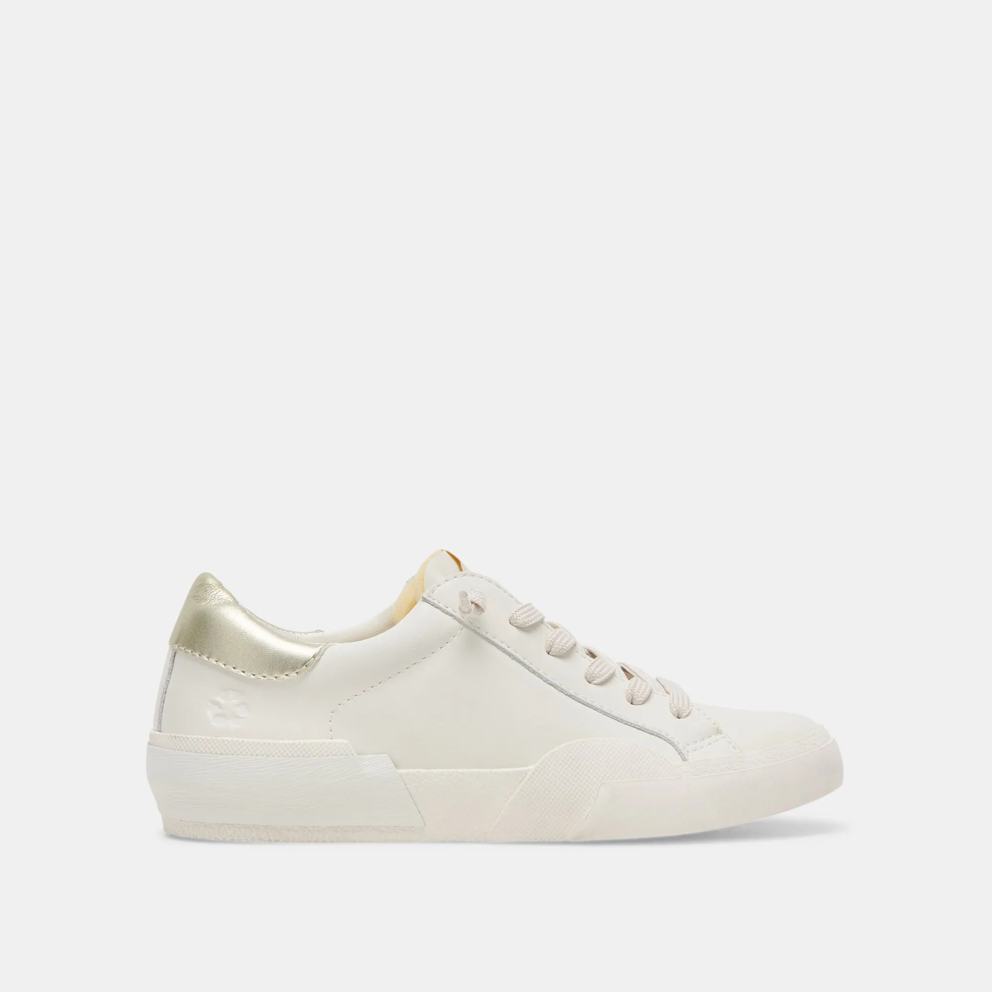 ZINA FOAM 360 SNEAKERS WHITE GOLD RECYCLED LEATHER - re:vita sold by Dolce Vita