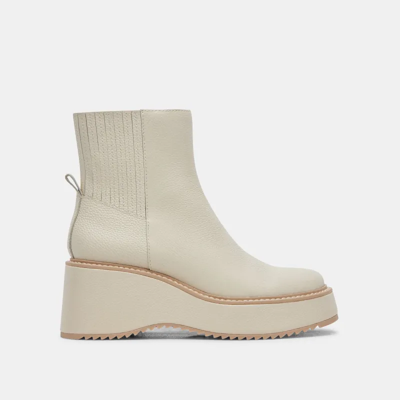 HILDE BOOTS IVORY LEATHER sold by Dolce Vita