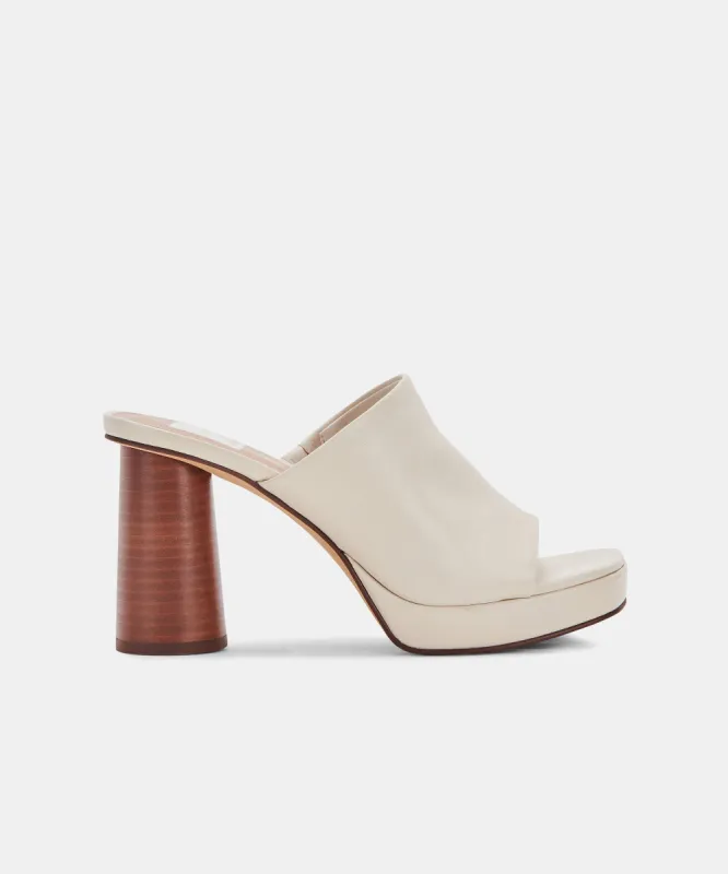 Kelsey DiPrima's ALYSSA HEELS IN IVORY LEATHER - re:vita sold by Dolce Vita
