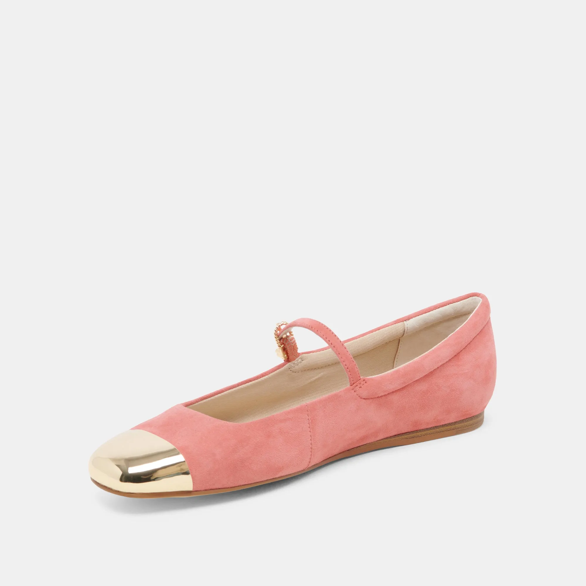 REYES TOE CAP BALLET FLATS CORAL SUEDE sold by Dolce Vita product image thumbnail 4