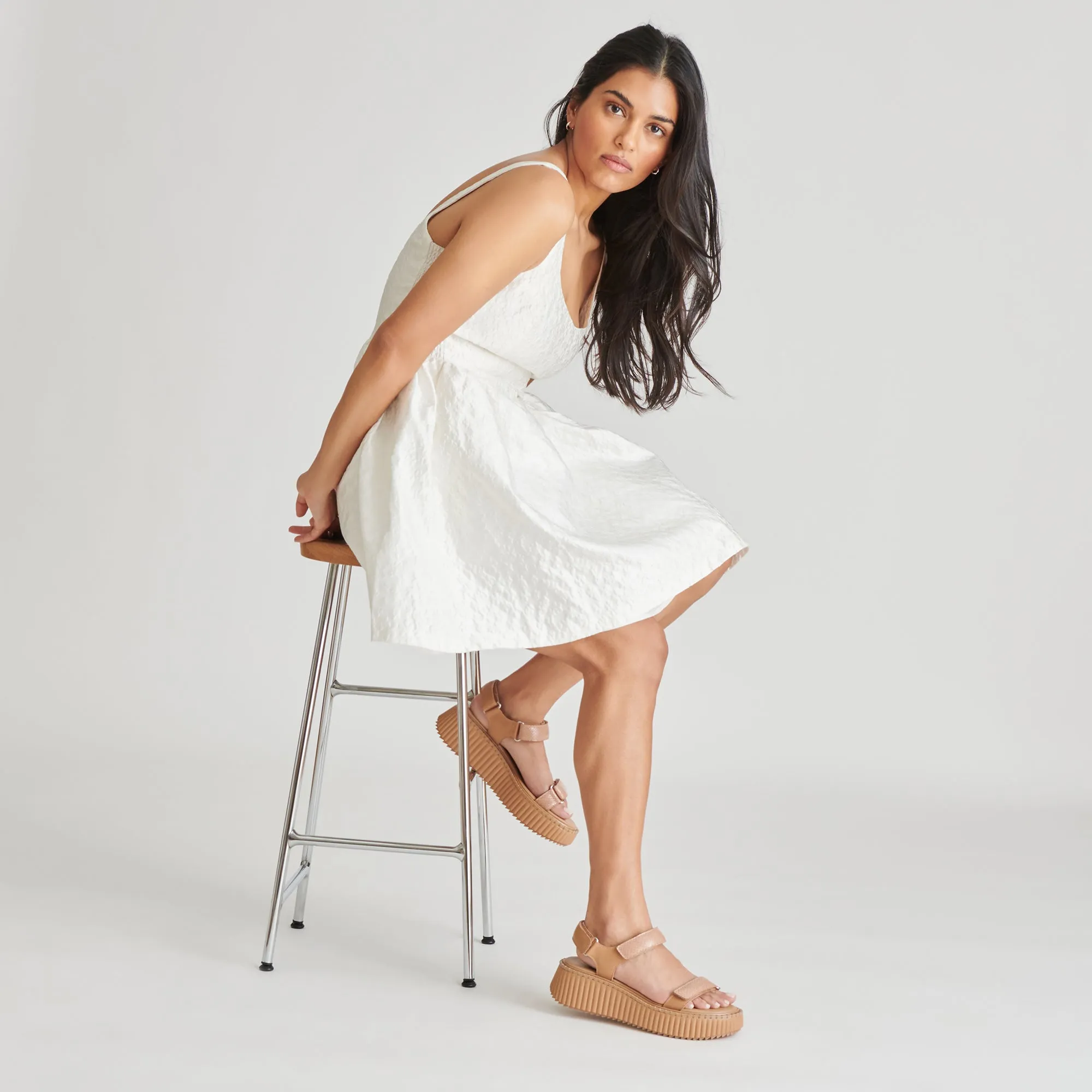 DEBRA SANDALS TOFFEE EMBOSSED LEATHER - re:vita sold by Dolce Vita product image thumbnail 5