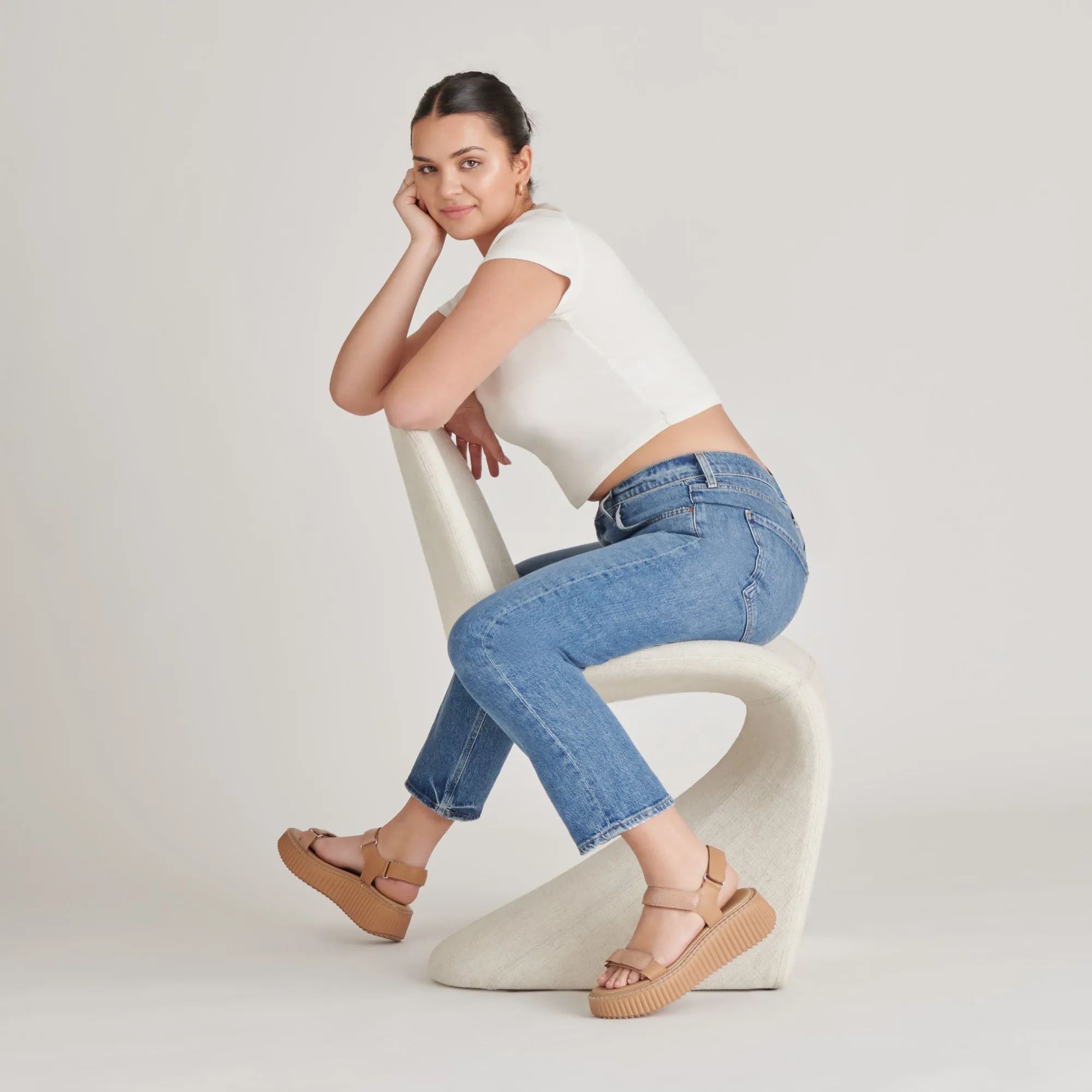 DEBRA SANDALS TOFFEE EMBOSSED LEATHER - re:vita sold by Dolce Vita product image thumbnail 3