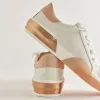 ZINA WIDE SNEAKERS WHITE TAN LEATHER sold by Dolce Vita