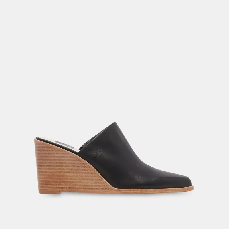 BEEMA MULES BLACK LEATHER sold by Dolce Vita